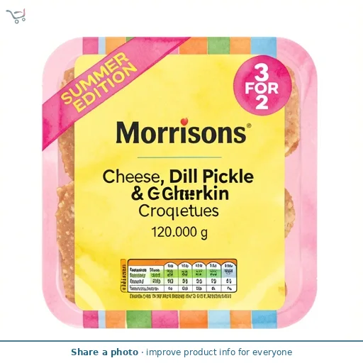 Morrisons Cheese, Dill Pickle & Gherkin Croquettes 120g