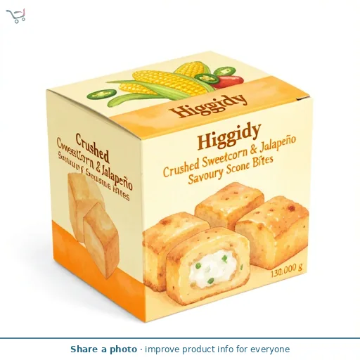 Higgidy Crushed Sweetcorn & Jalapeño  Savoury Scone Bites 130g