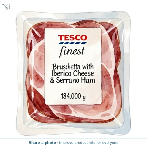 Tesco finest Bruschetta with Iberico Cheese & Serrano Ham 184g