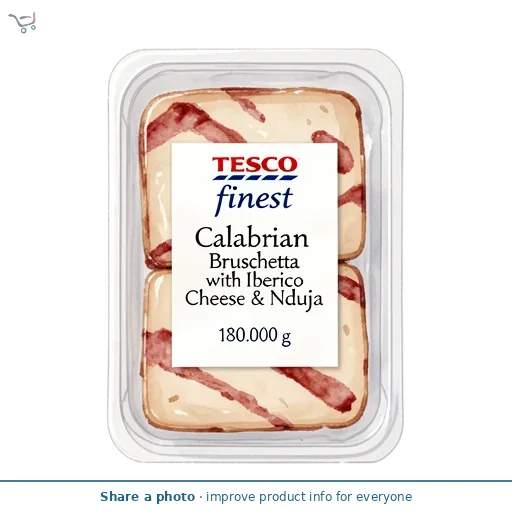 Tesco Finest Calabrian Bruschetta with Iberico Cheese & Nduja 180g