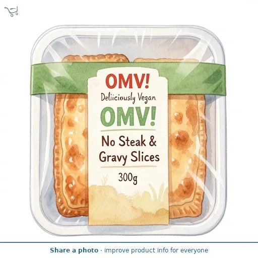 OMV! Deliciously Vegan Plant Based OMV! No Steak & Gravy Slices 300g
