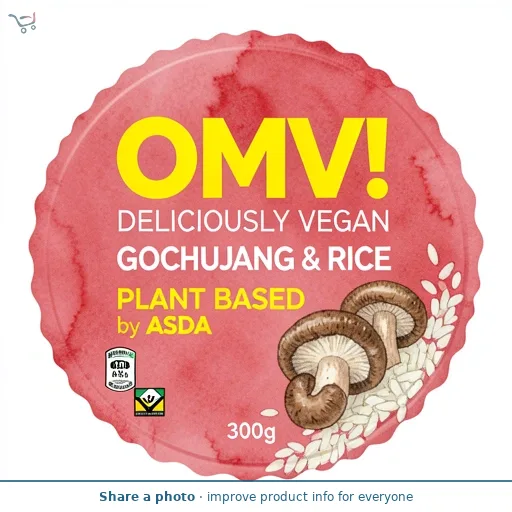 OMV! Deliciously Vegan Plant Based OMV! Gochujang & Rice 300g