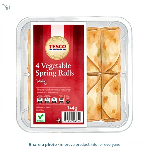 Tesco 4 Vegetable Spring Rolls 144g