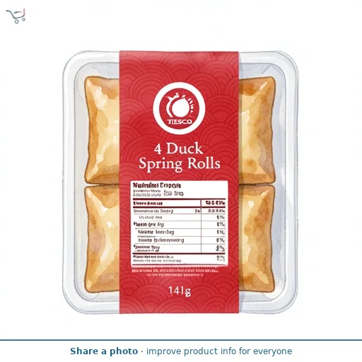 Tesco 4 Duck Spring Rolls 141g