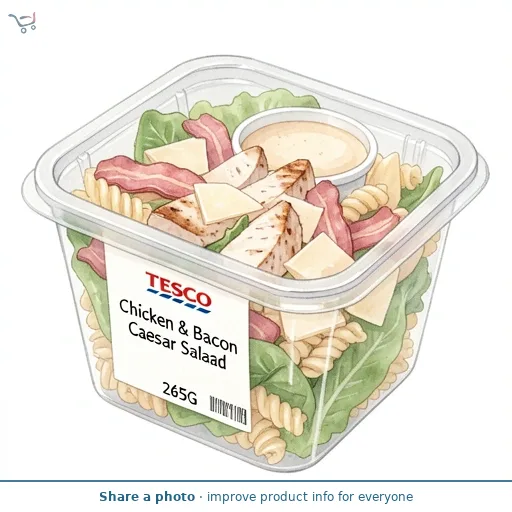 Tesco Chicken & Bacon Caesar Salad 265G