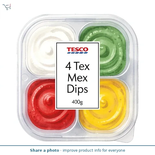 Tesco 4 Tex Mex Dips 400g 