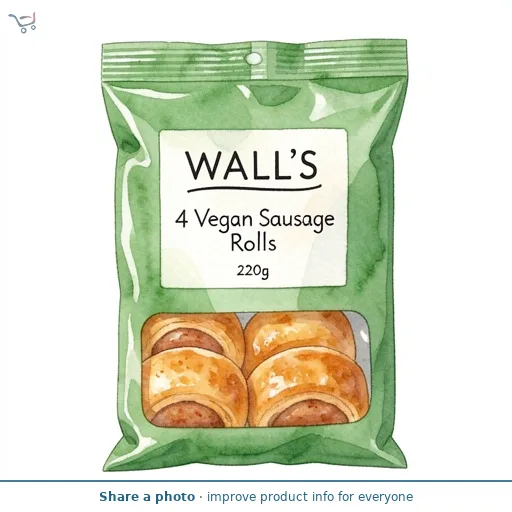 Wall's 4 Vegan Sausage Rolls 220g