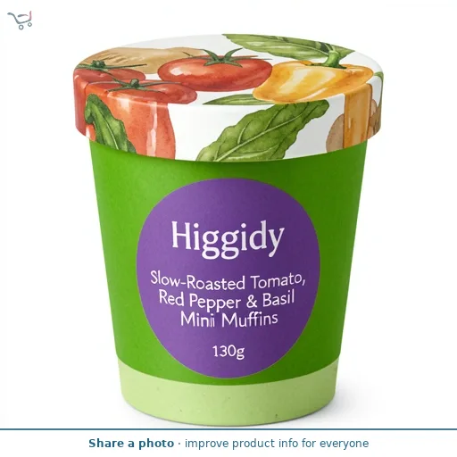 Higgidy Slow-Roasted Tomato, Red Pepper & Basil Mini Muffins 130g