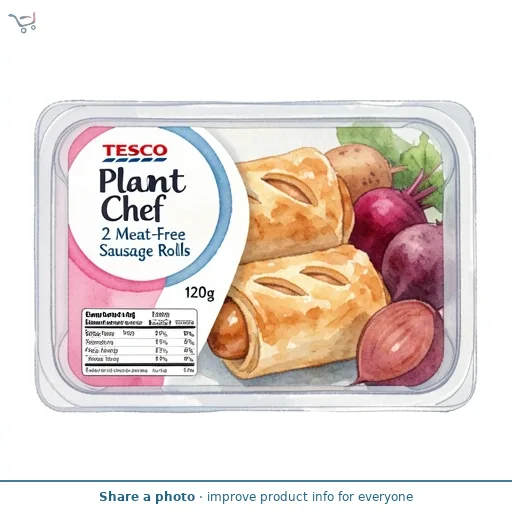 Tesco Plant Chef 2 Meat-Free Sausage Rolls 120g