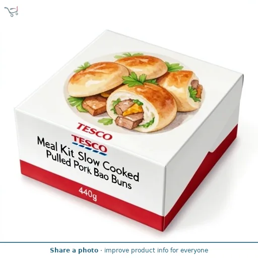Tesco Meal Kit Slow Cooked Pulled Pork Bao Buns 440g