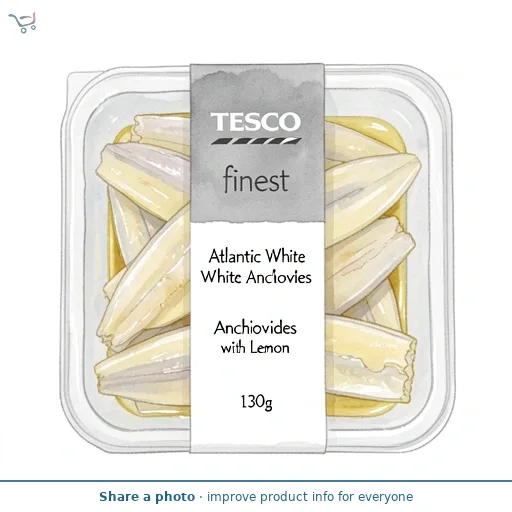 Tesco Finest Atlantic White Anchovies with Lemon 130g