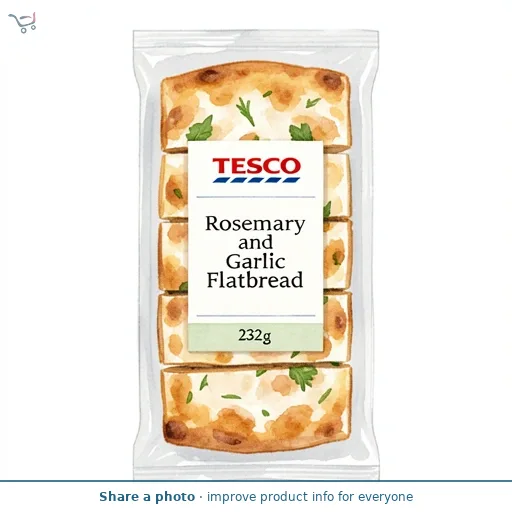 Tesco Rosemary and Garlic Flatbread 232g