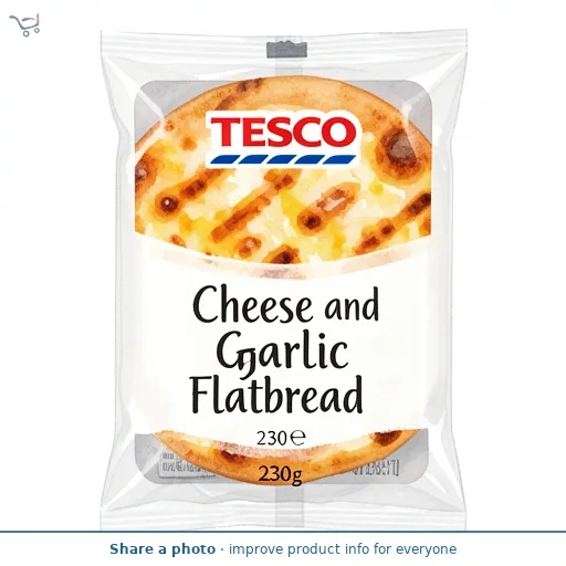Tesco Cheese and Garlic Flatbread 230g