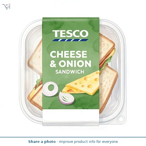 Tesco Cheese & Onion Sandwich