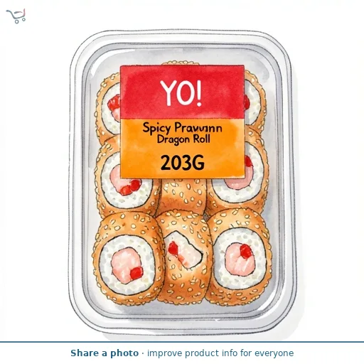 Yo! Spicy Prawn Dragon Rolls 203g