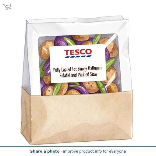 Tesco Fully Loaded Hot Honey Halloumi, Falafel and Pickled Slaw
