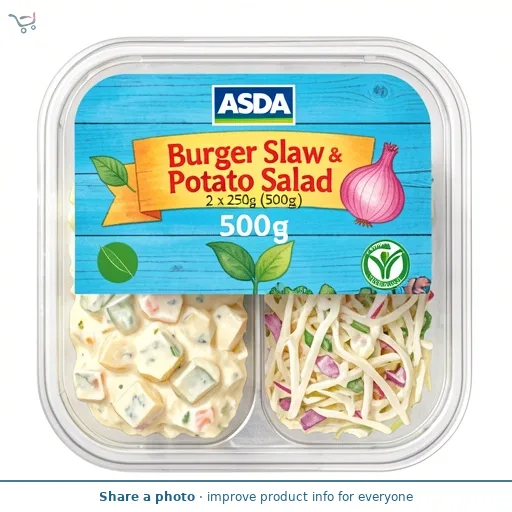 ASDA Burger Slaw & Potato Salad 2 x 250g (500g)