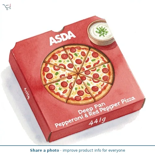 ASDA Deep Pan Pepperoni & Red Pepper Pizza 441g