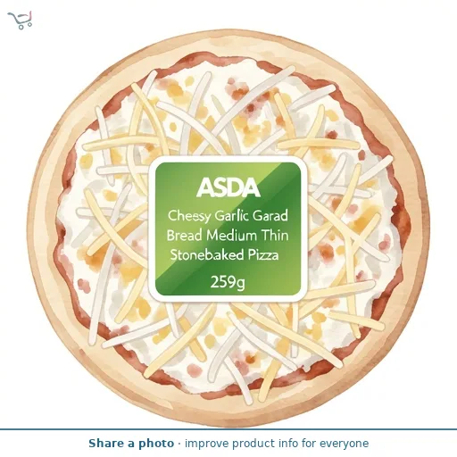 ASDA ASDA Cheesy Garlic Bread Medium Thin Stonebaked Pizza 259g