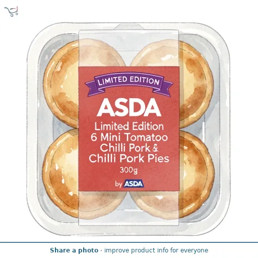 ASDA Limited Edition 6 Mini Tomato & Chilli Pork Pies 300g