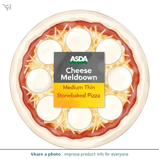 ASDA Cheese Meltdown Medium Thin Stonebaked Pizza